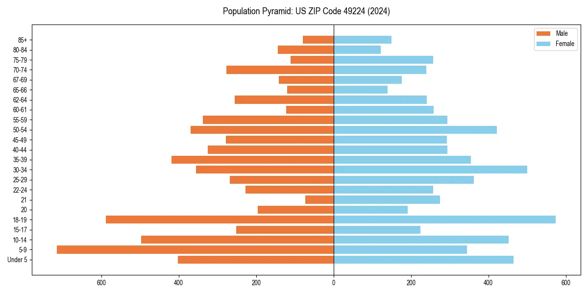 Population pyramid for 