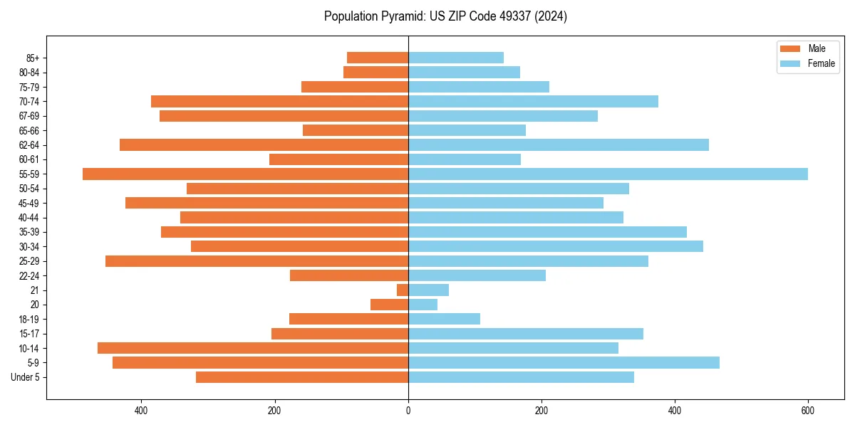 Population pyramid for 