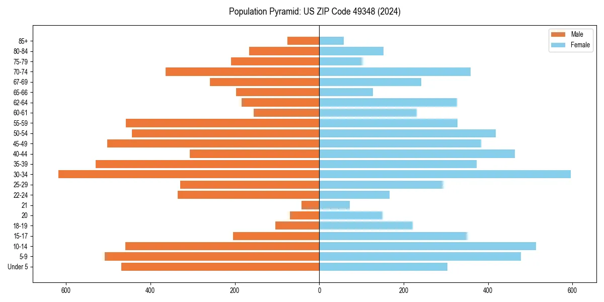 Population pyramid for 