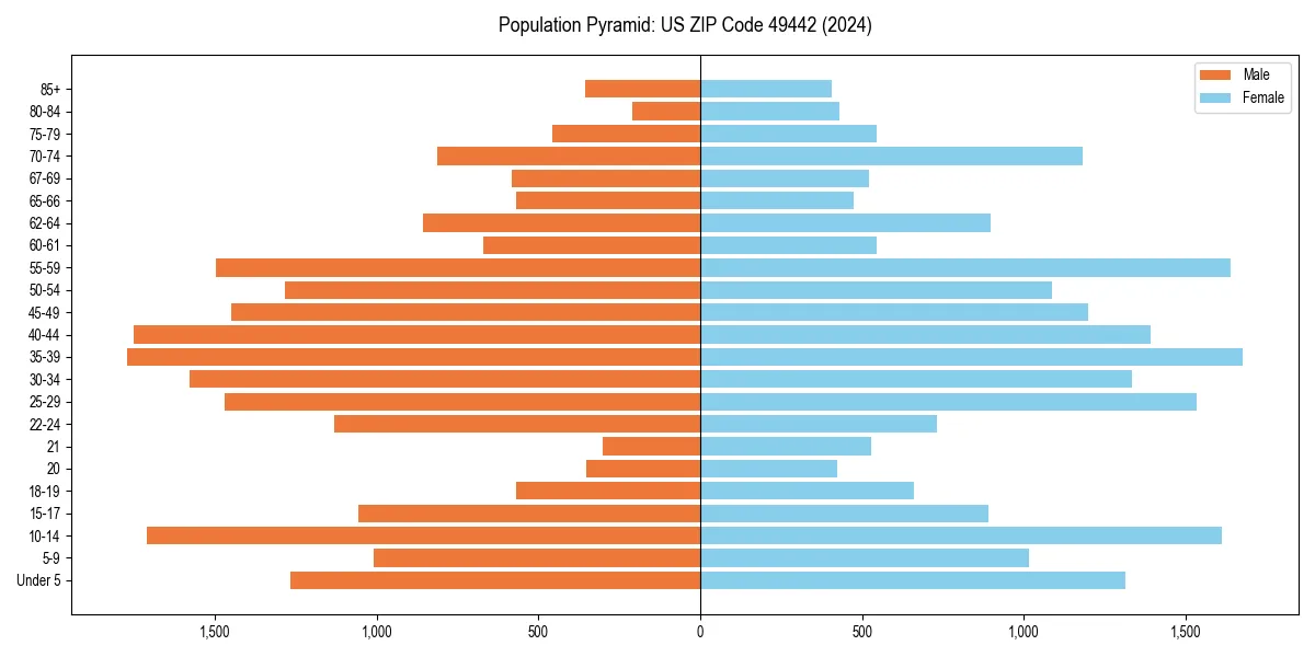 Population pyramid for 