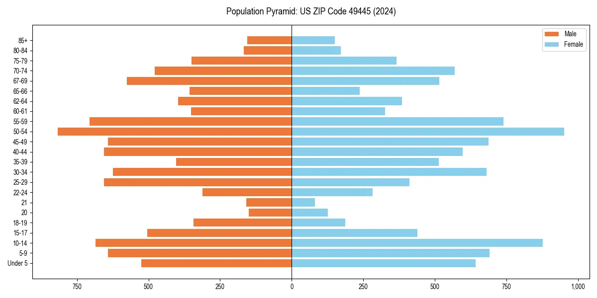 Population pyramid for 