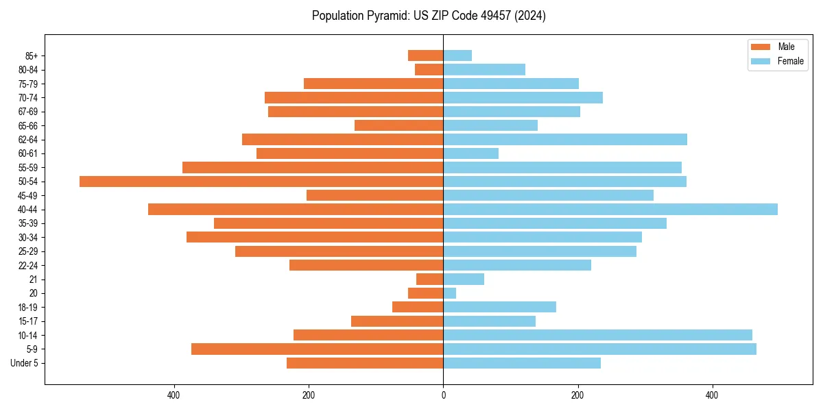 Population pyramid for 