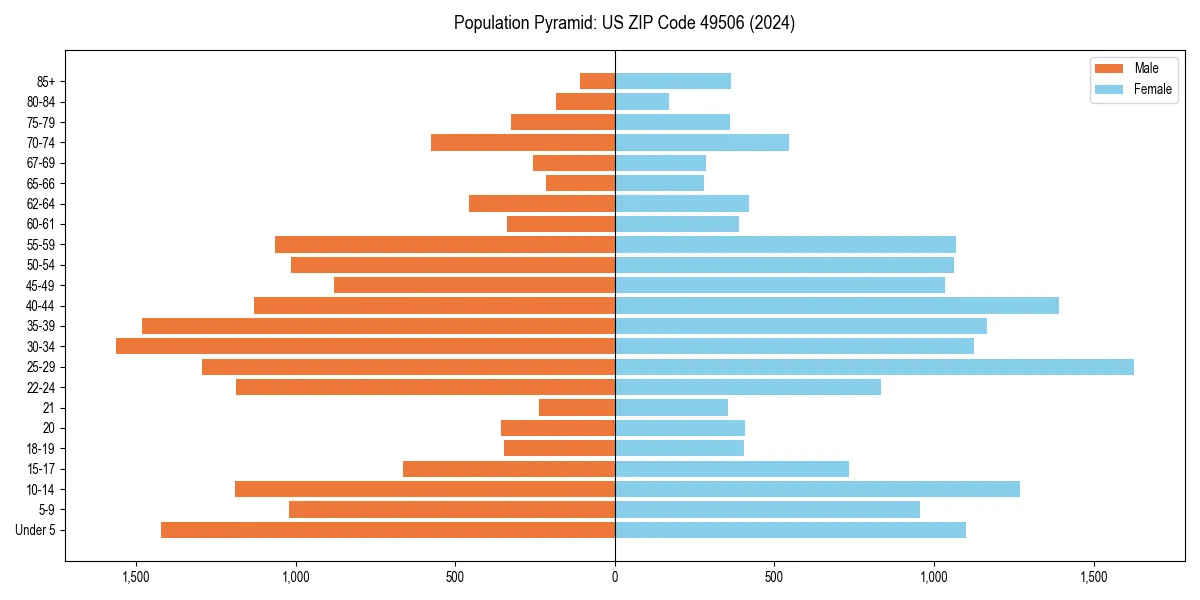 Population pyramid for 