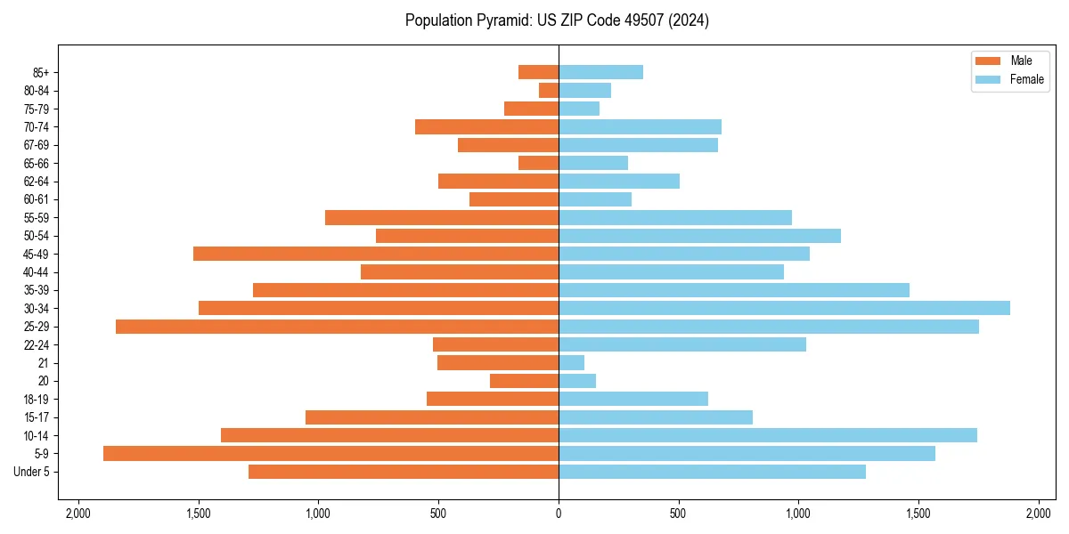 Population pyramid for 