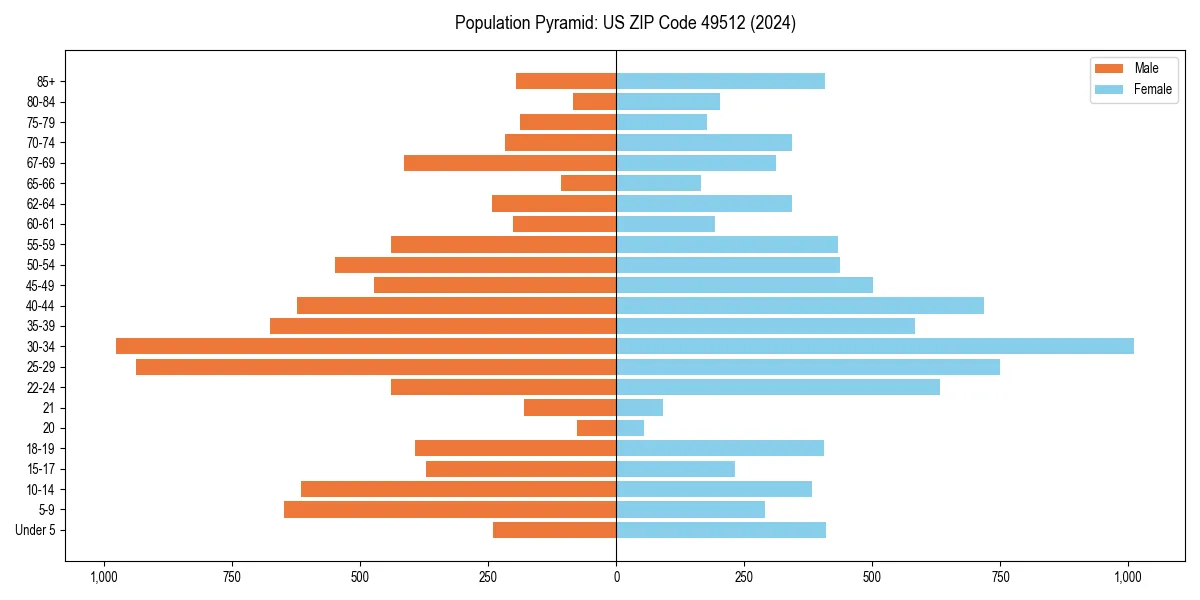 Population pyramid for 