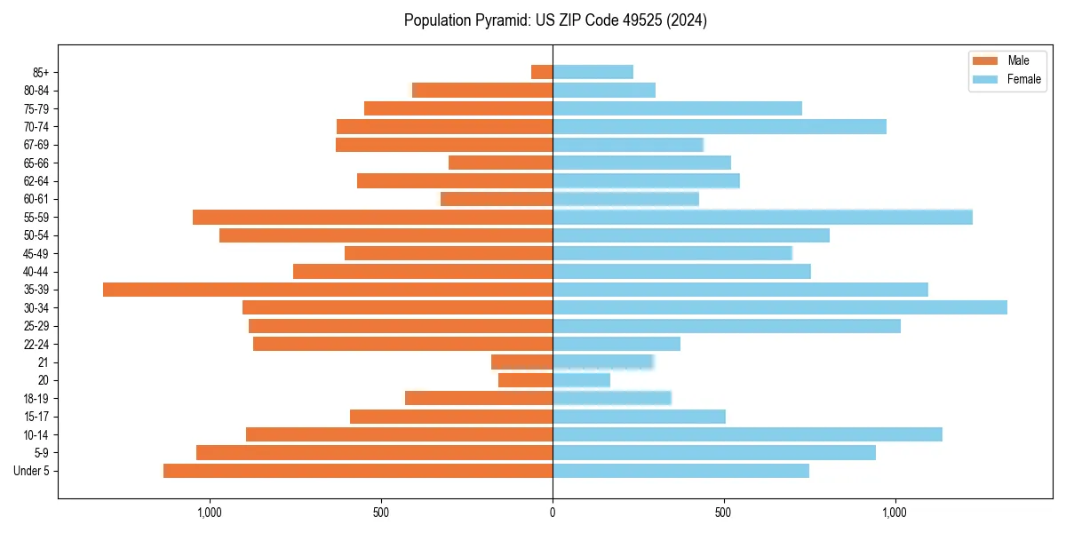 Population pyramid for 