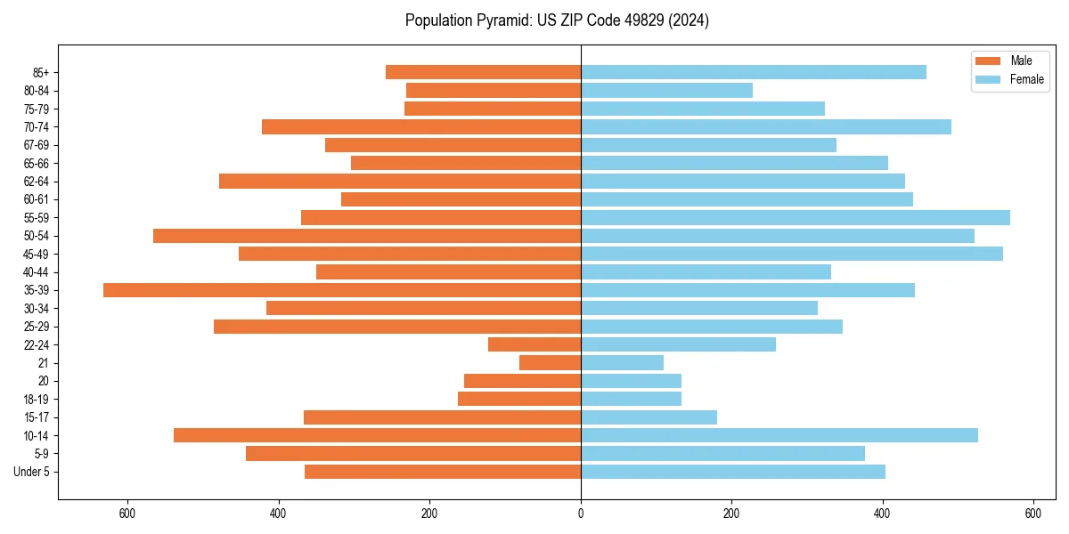 Population pyramid for 