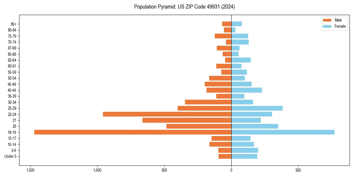 Population pyramid for 
