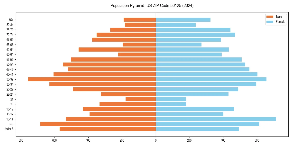 Population pyramid for 