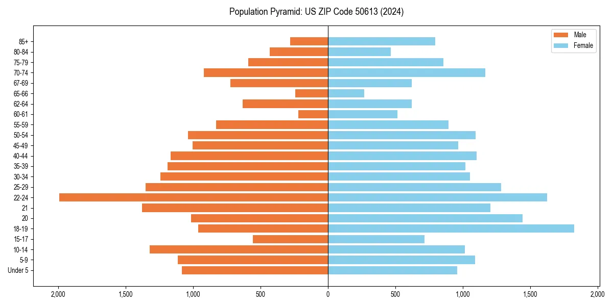 Population pyramid for 