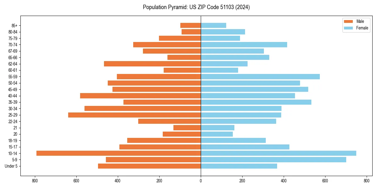 Population pyramid for 