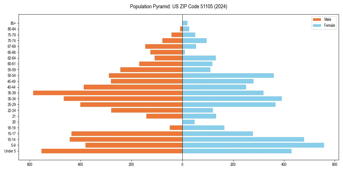Population pyramid for 