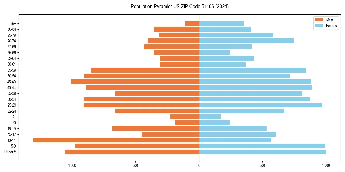 Population pyramid for 