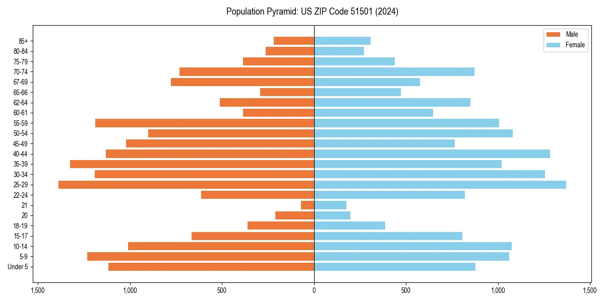 Population pyramid for 