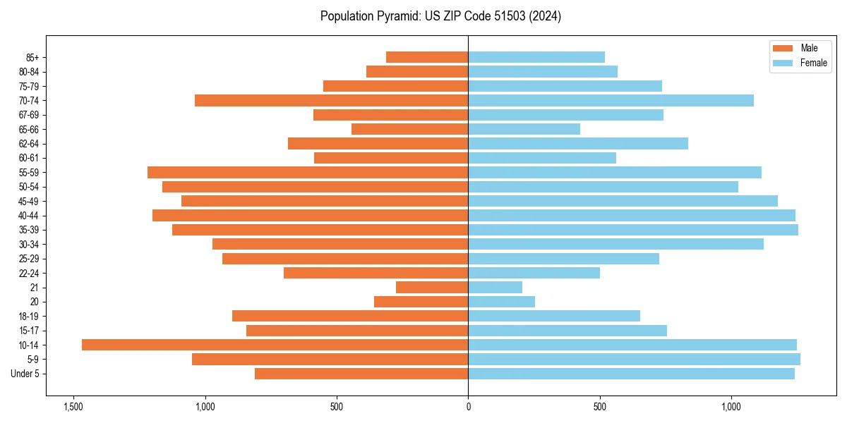 Population pyramid for 
