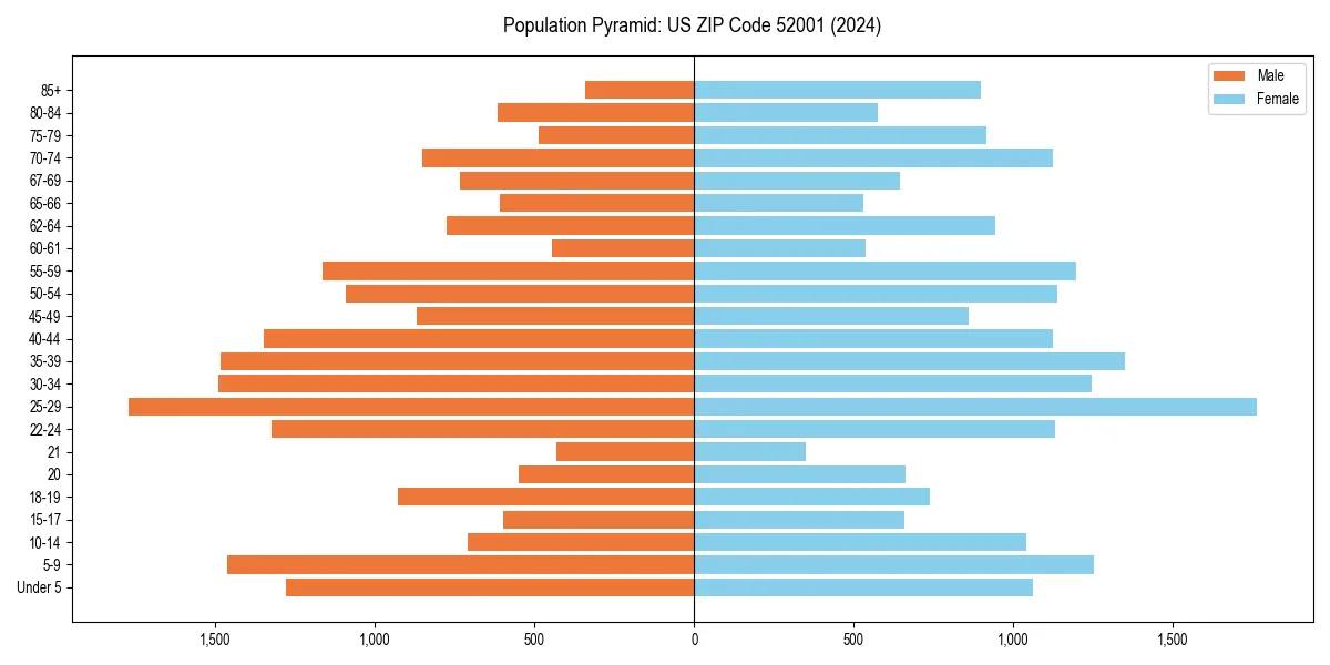 Population pyramid for 