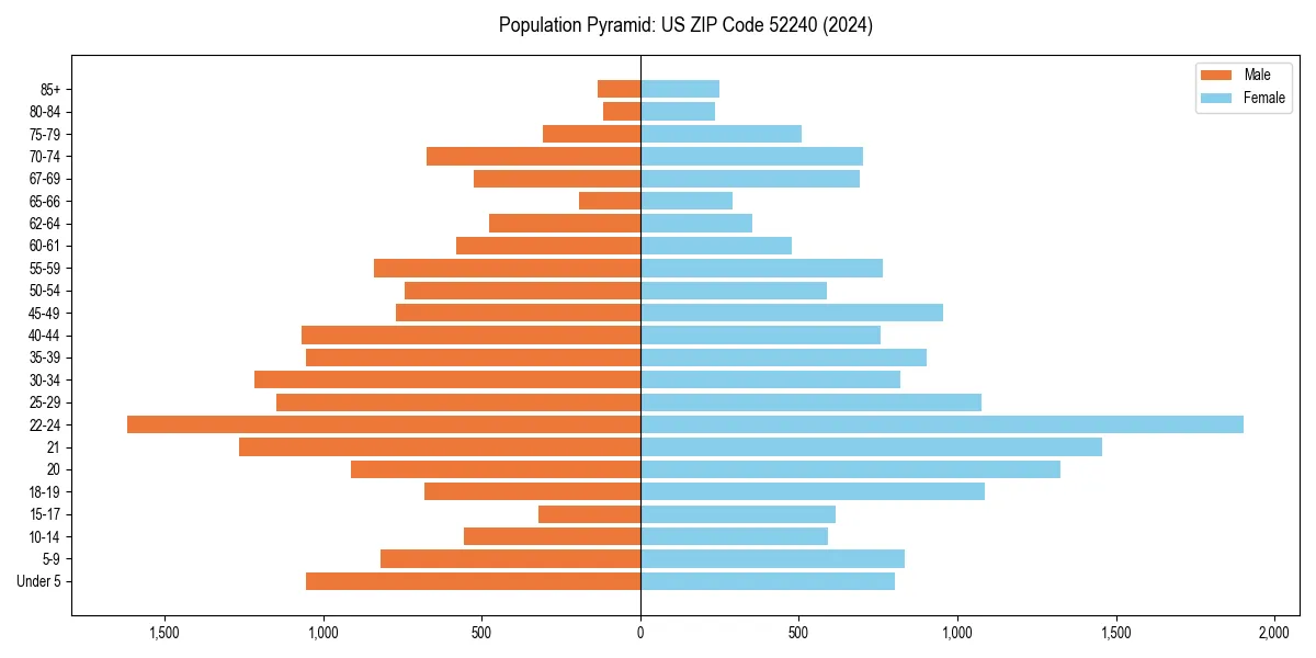 Population pyramid for 