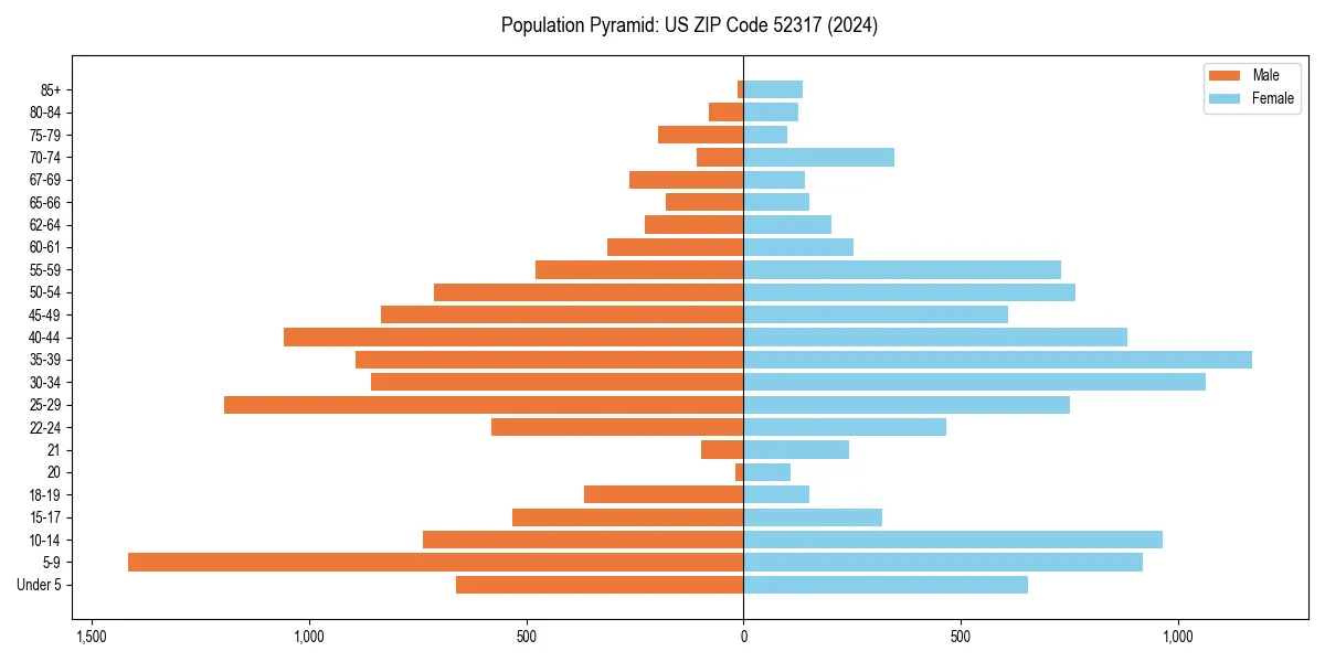 Population pyramid for 