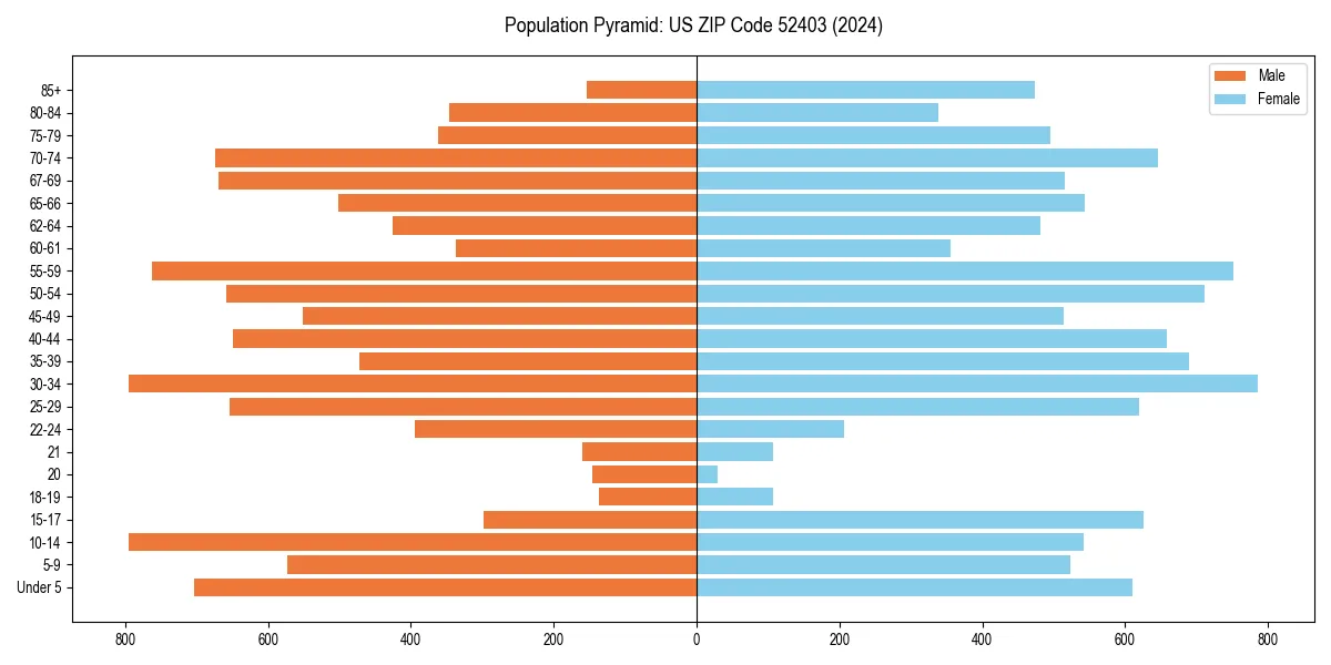 Population pyramid for 