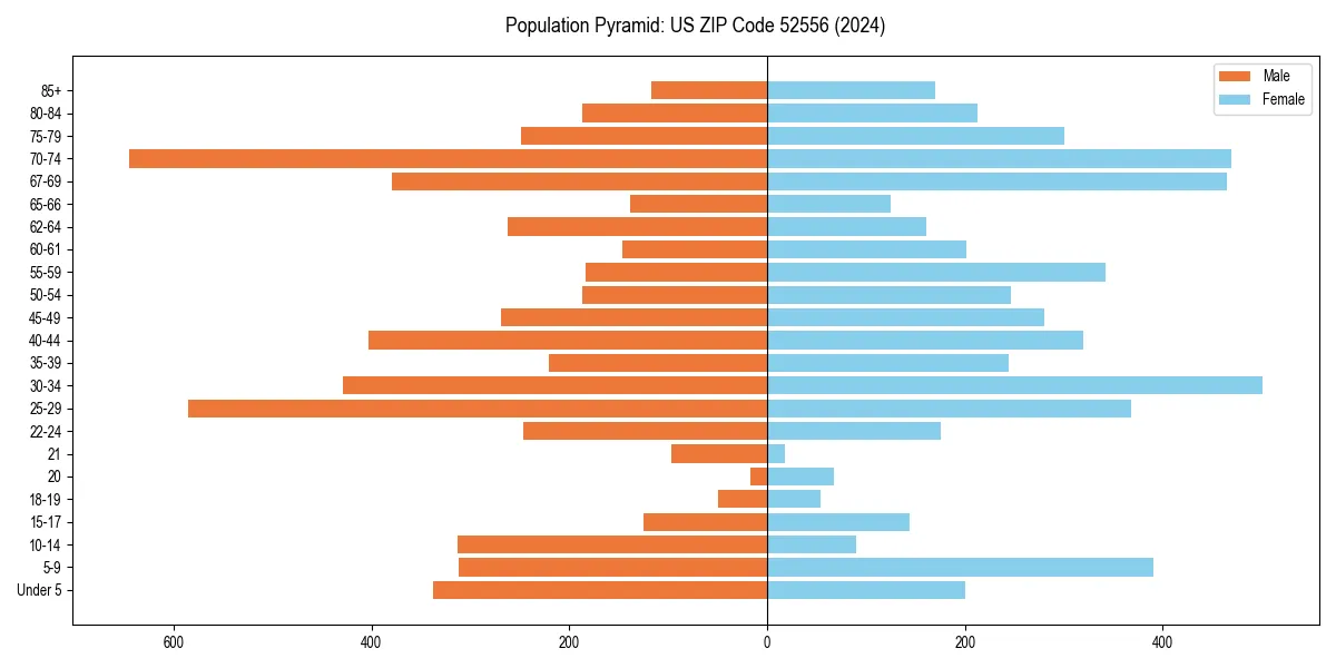 Population pyramid for 