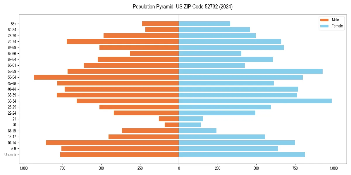 Population pyramid for 