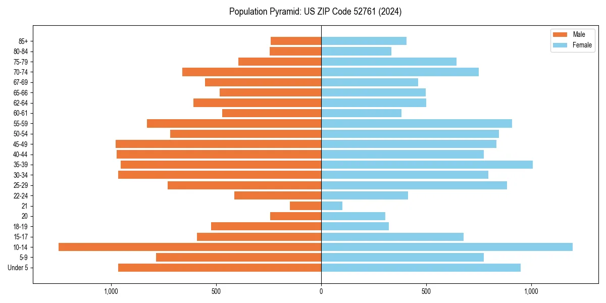 Population pyramid for 