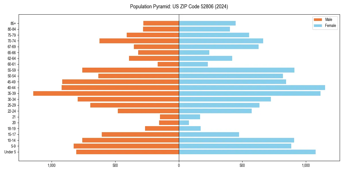 Population pyramid for 