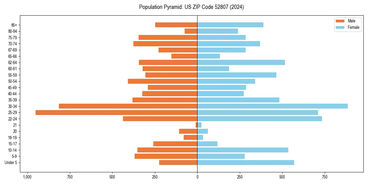 Population pyramid for 
