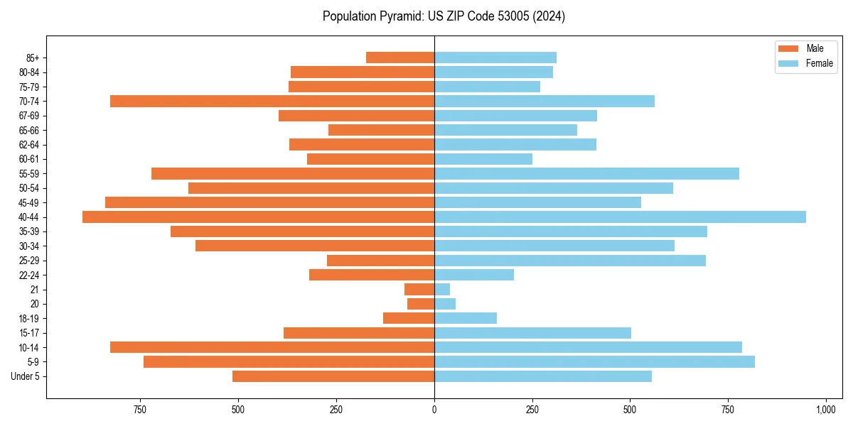 Population pyramid for 