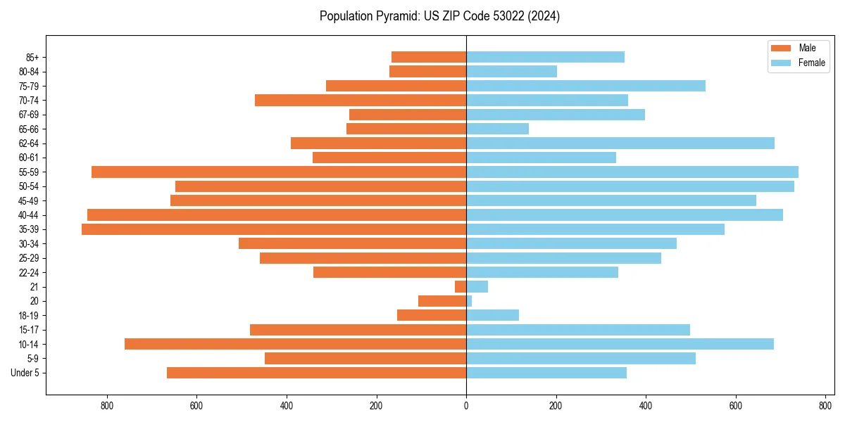Population pyramid for 