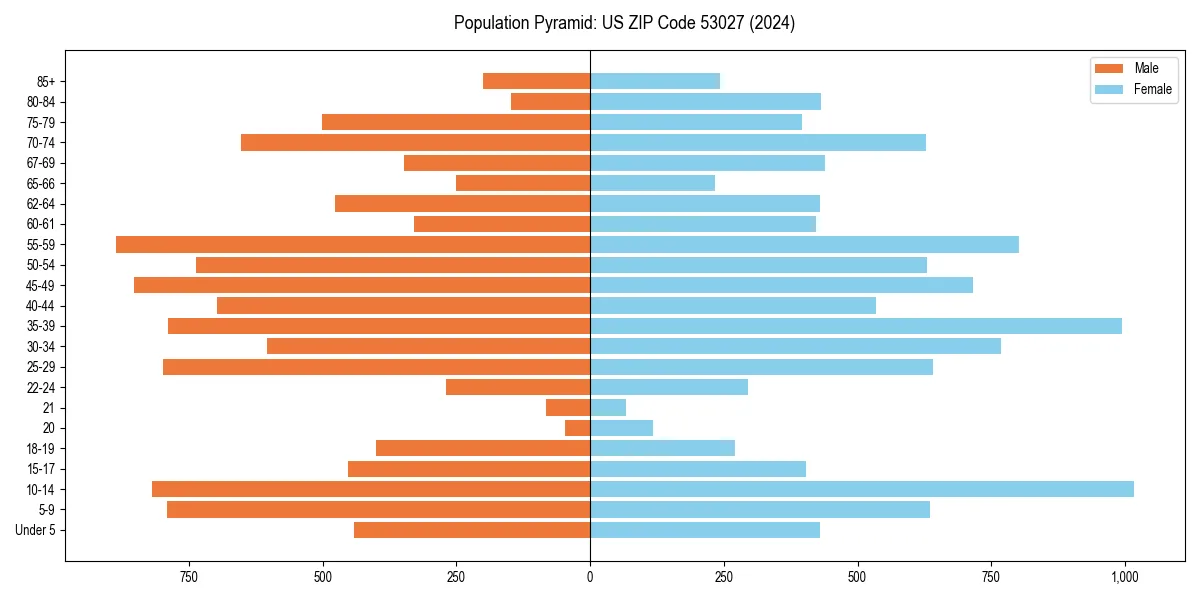 Population pyramid for 