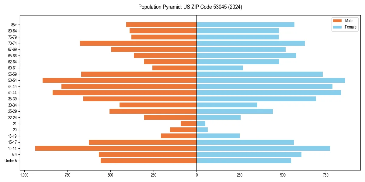 Population pyramid for 