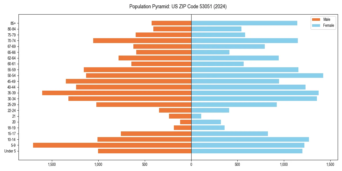 Population pyramid for 