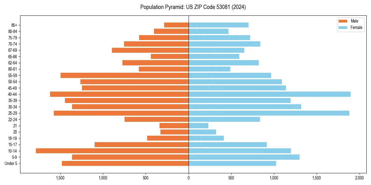 Population pyramid for 
