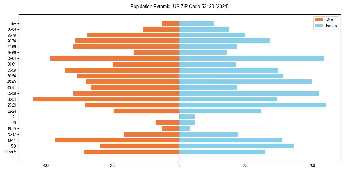 Population pyramid for 