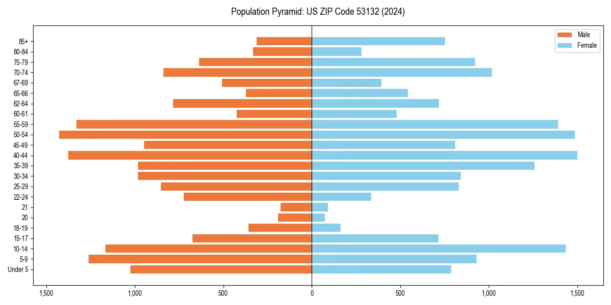 Population pyramid for 