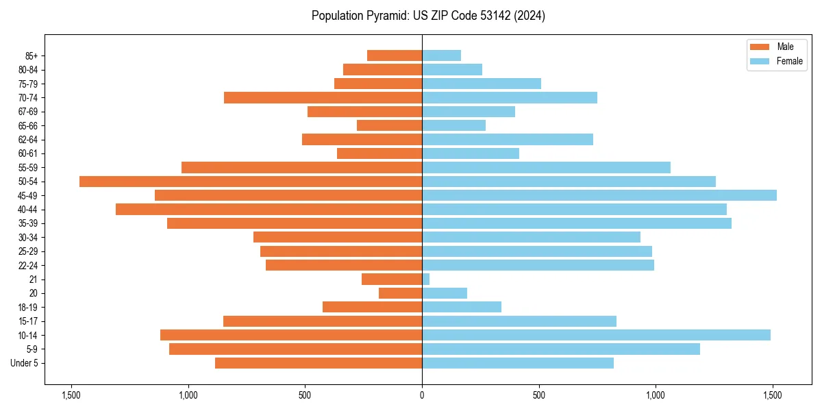 Population pyramid for 