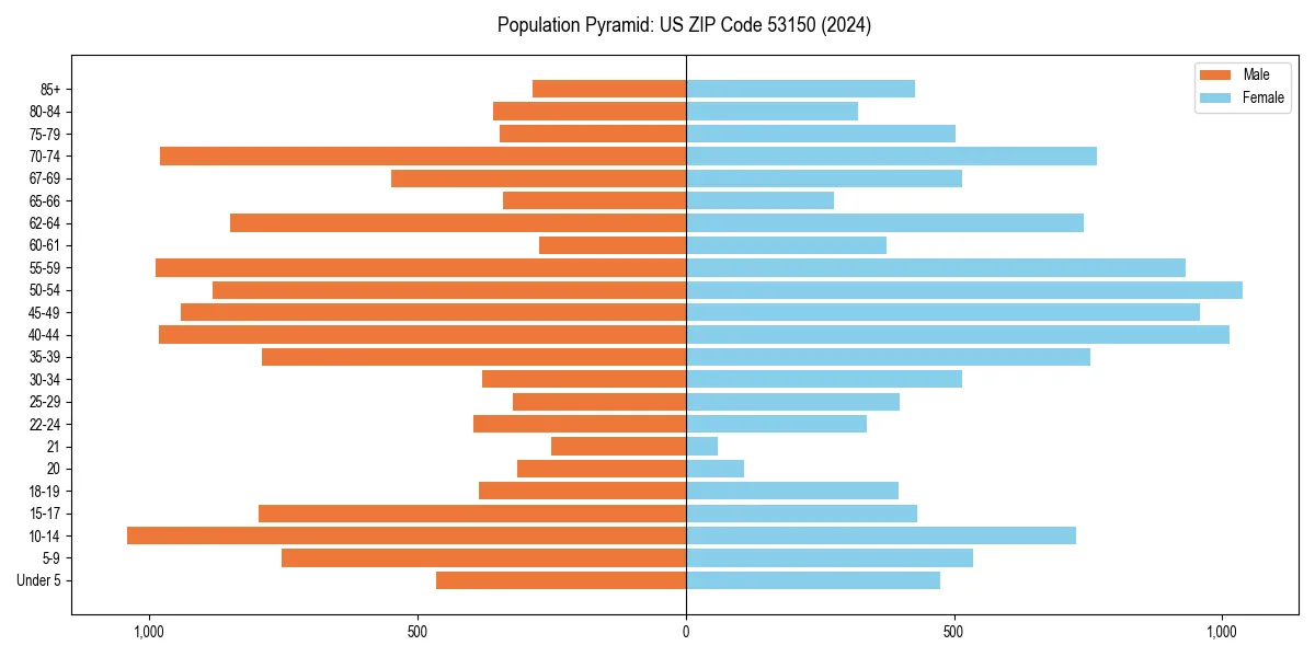 Population pyramid for 