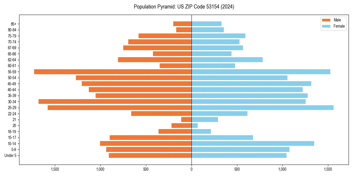 Population pyramid for 