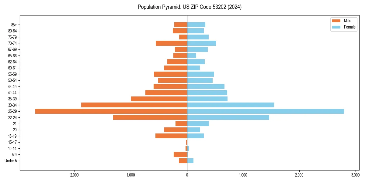 Population pyramid for 