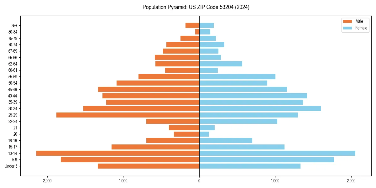Population pyramid for 