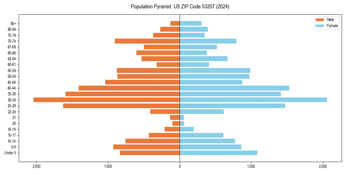 Population pyramid for 