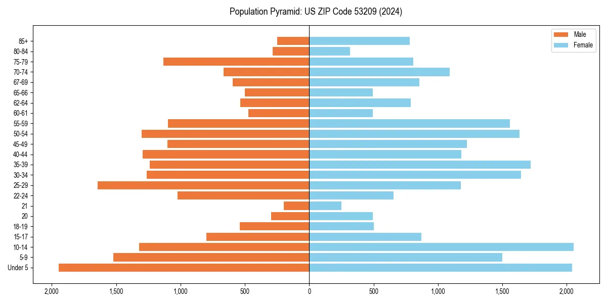 Population pyramid for 