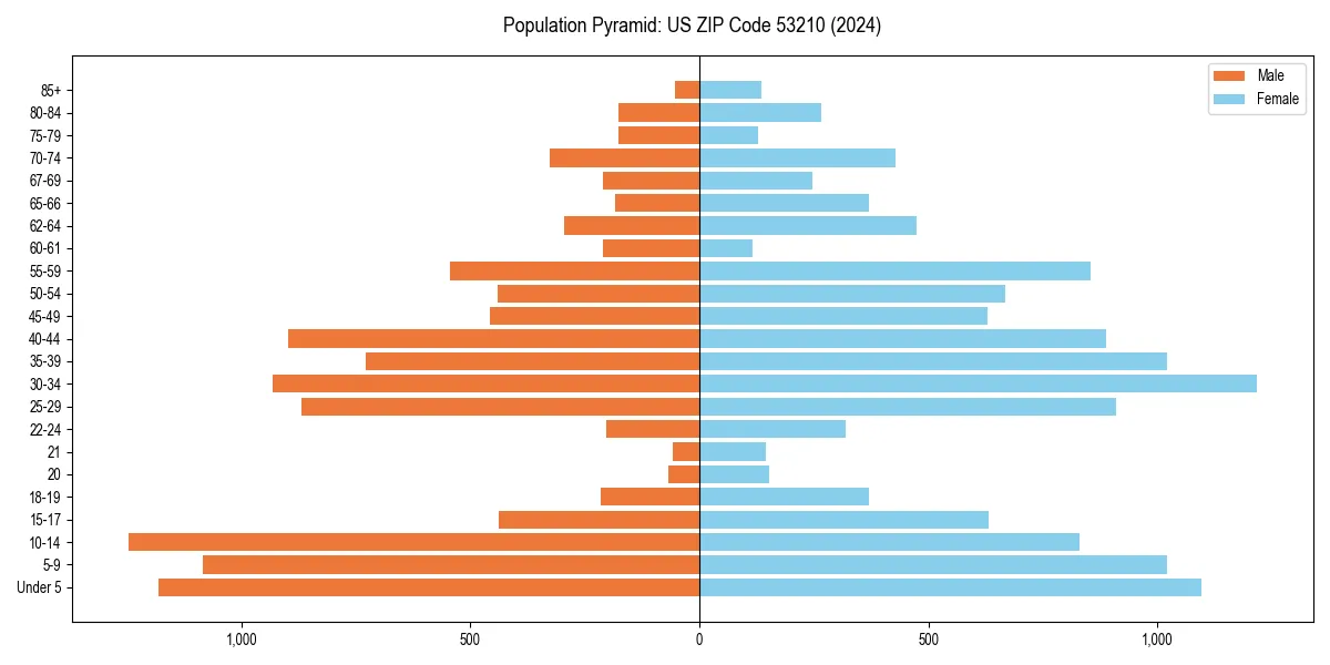 Population pyramid for 