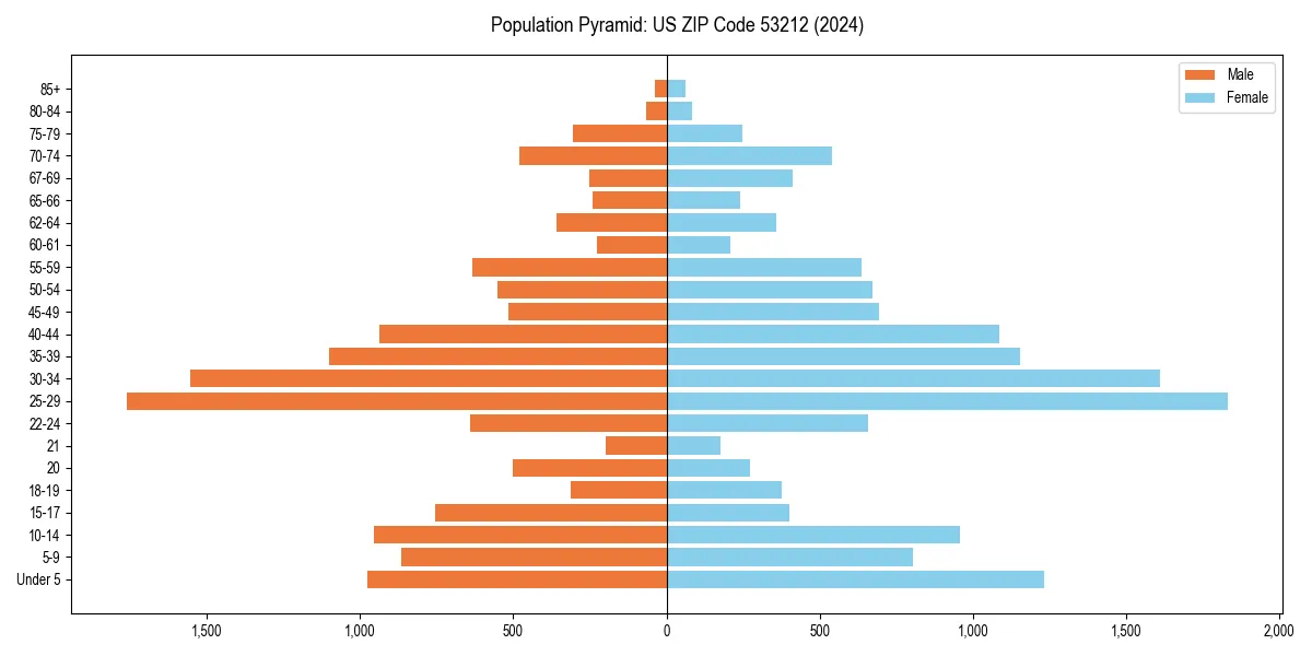 Population pyramid for 