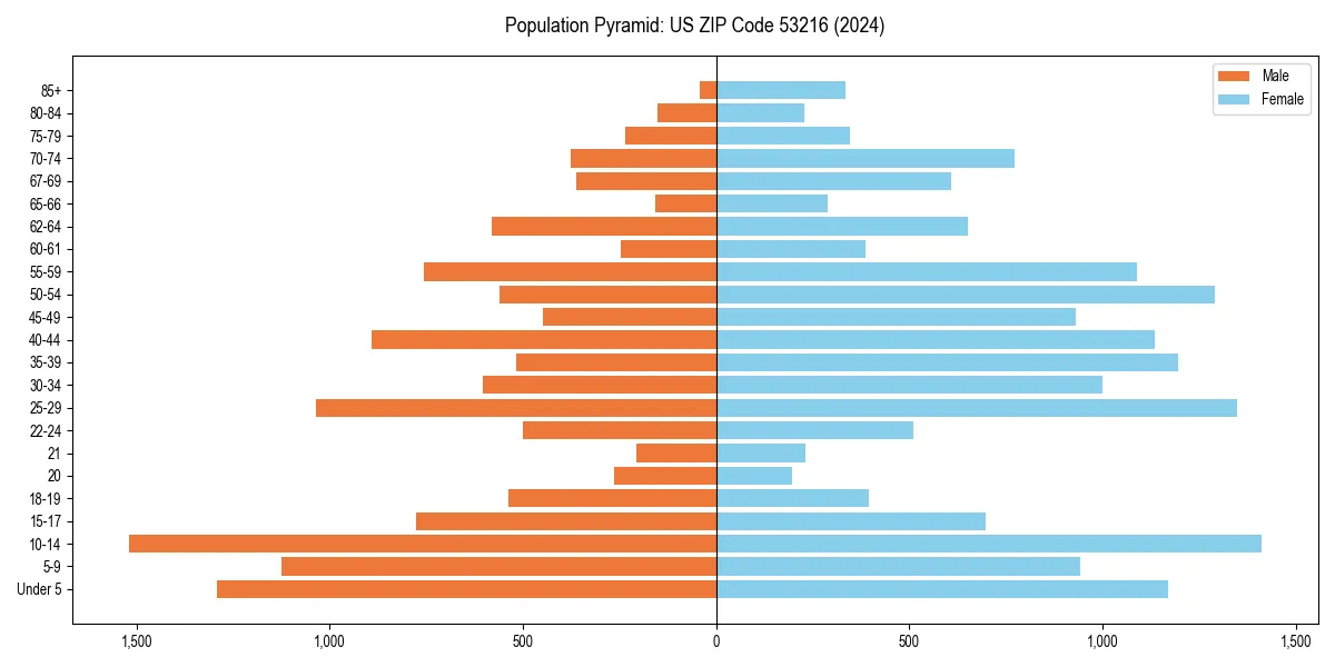 Population pyramid for 