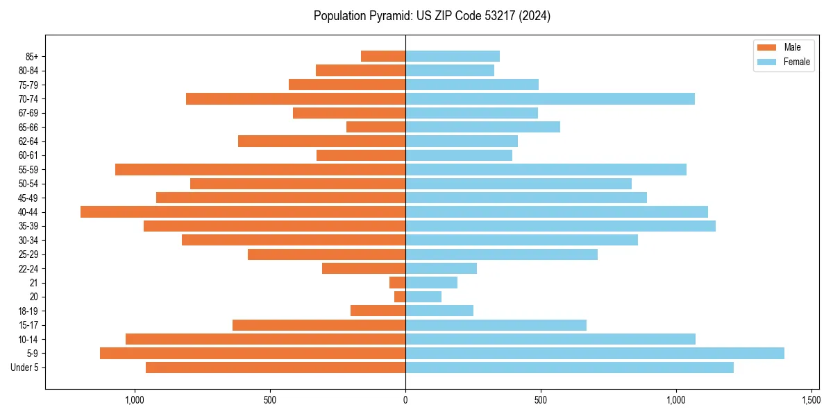 Population pyramid for 