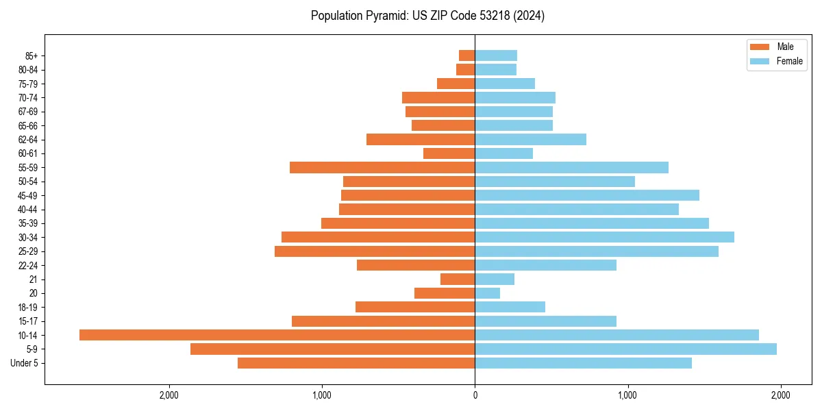Population pyramid for 