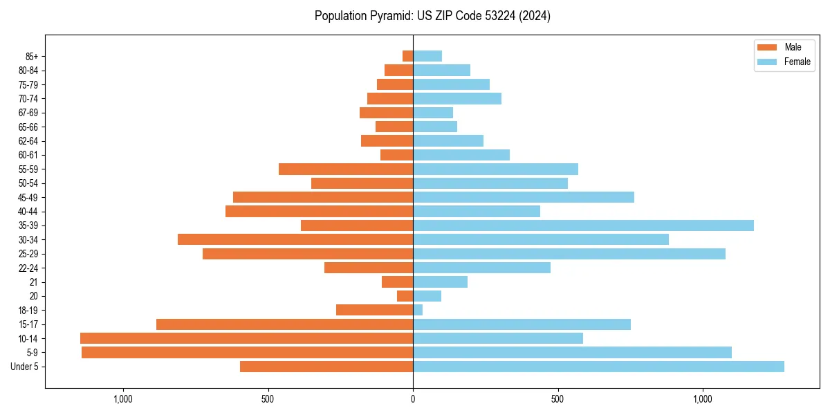 Population pyramid for 