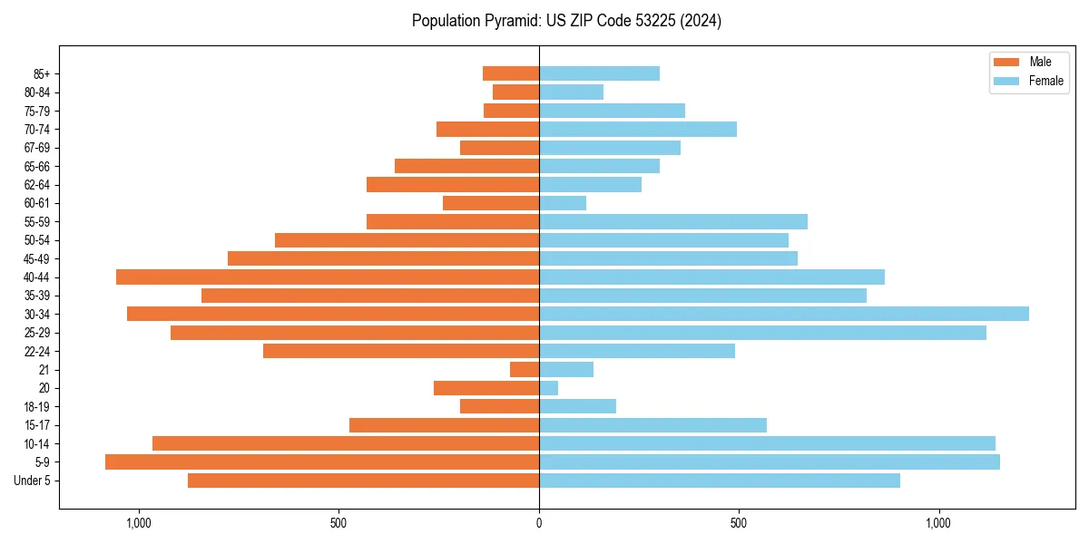 Population pyramid for 